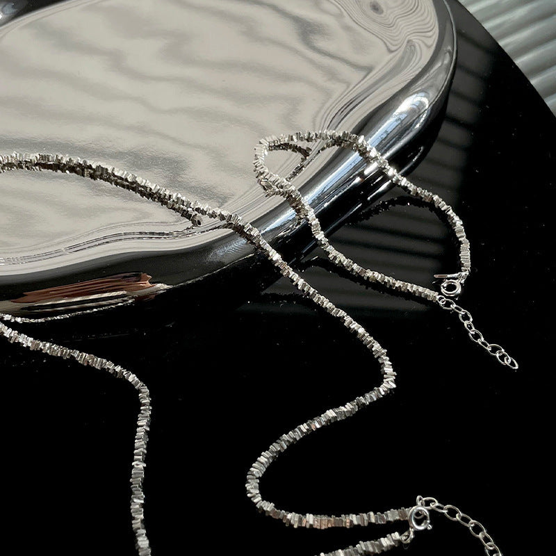 S925 Silver Punk Feather Necklace