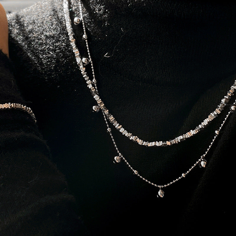S925 Silver Punk Feather Necklace
