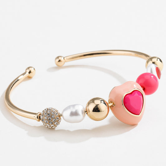 Heart Peach Bracelet Suit