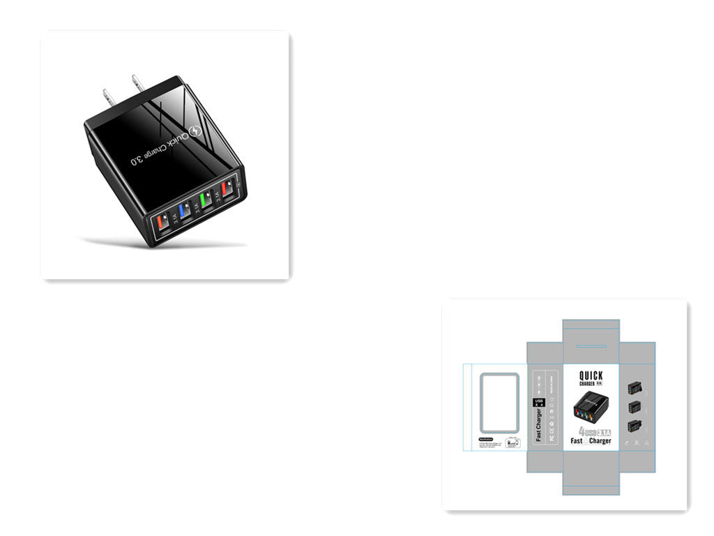 USB Charger Quick Charge 3.0 4 Phone Adapter