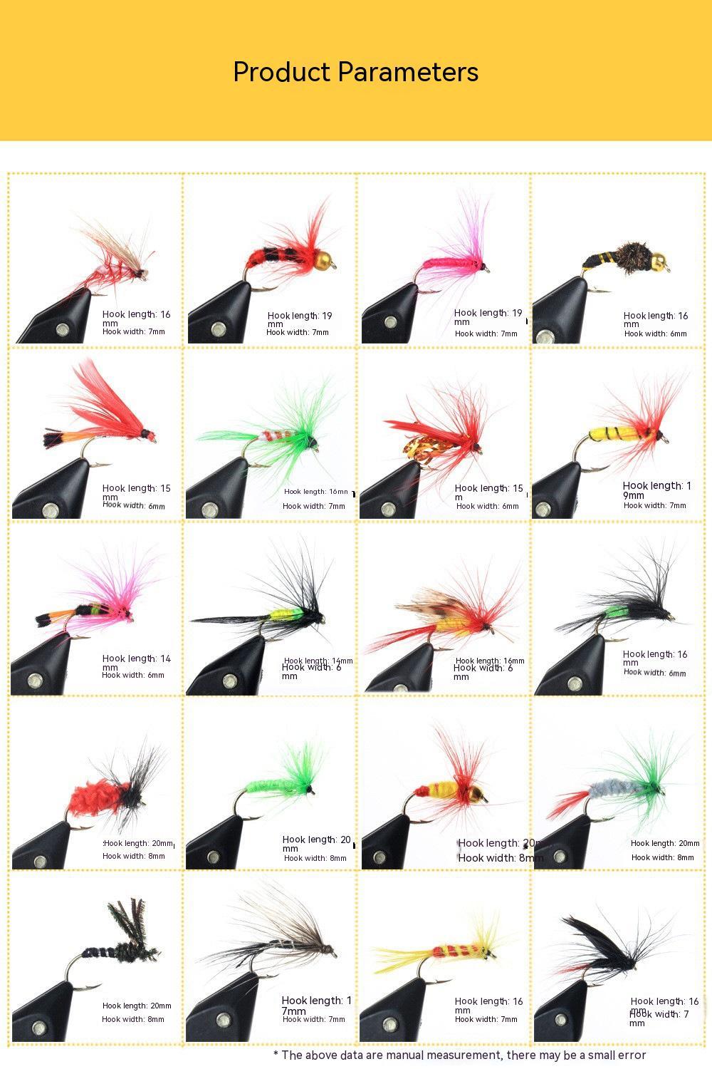 Fishing Gear 100 Fly Bait Set