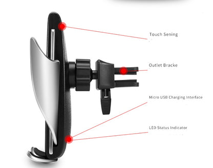 Fast Wireless Charging With Car Phone Holder S5