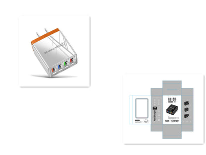 USB Charger Quick Charge 3.0 4 Phone Adapter