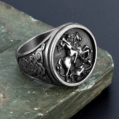 Men's Roman Soldier Dragon Ring