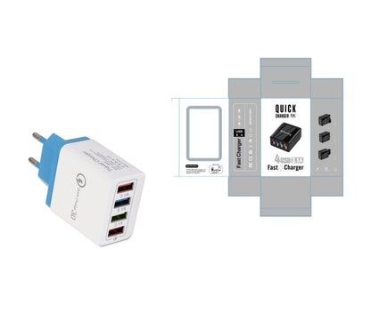 USB Charger Quick Charge 3.0 4 Phone Adapter