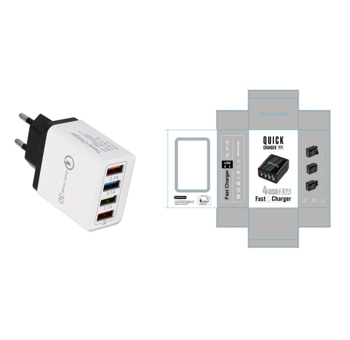 USB Charger Quick Charge 3.0 4 Phone Adapter