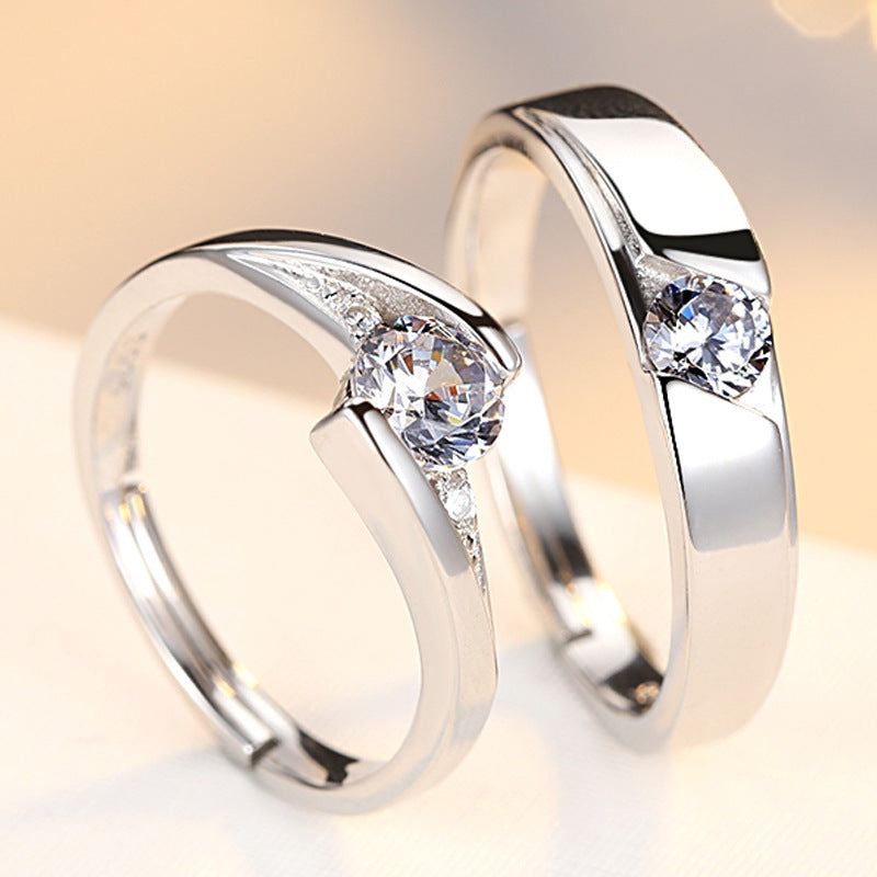 925 Silver Men and Women Marriage Rings