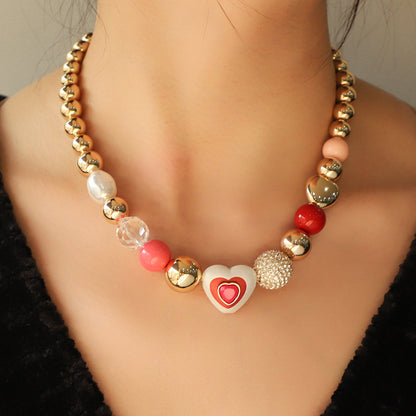 Heart Peach Bracelet Suit