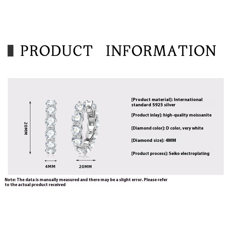 Earrings Diamond 925 Silver