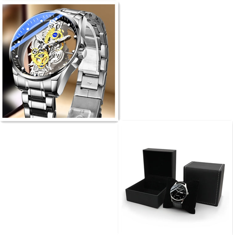 Men Watch Skeleton Automatic