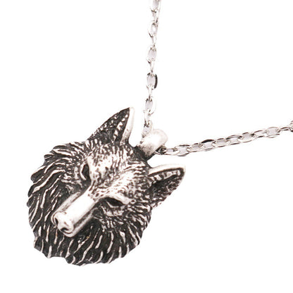 Wolf Head Necklace Popular Men